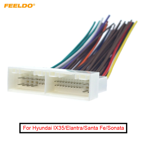 FEELDO-adaptateur de faisceau de câblage pour autoradio, pour Hyundai IX35, Elantra, Santa Fe, Sonata, CD/DVD, Installation stéréo, 1 pièce ► Photo 1/6