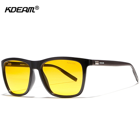 KDEAM lunettes de Protection UV400 | Lunettes de Vision nocturne, lunettes de soleil pour la conduite, Protection contre les fissures, Al mg Legs, lentille TAC, avec emballage complet ► Photo 1/4