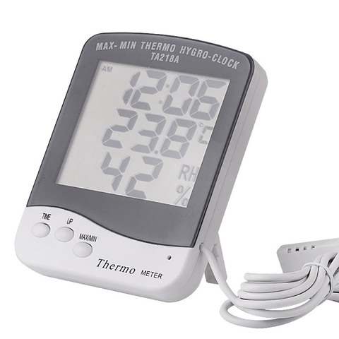 Thermomètre et hygromètre numérique électronique d'intérieur et d'extérieur, Station météo, alarme, TA218A ► Photo 1/5