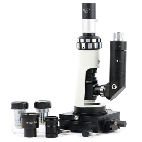 Microscope métallographique portatif industriel, Zoom 100X-400X, à lumière polarisante + polariseur à Base magnétique, 1 ensemble ► Photo 1/6