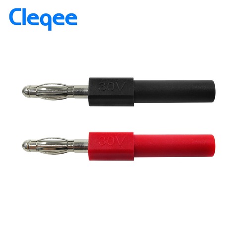 Cleqee – prise banane P7022, 2 pièces, 4mm mâle à 4mm femelle, prise pour sondes de Test de haut-parleur, connecteurs de convertisseur ► Photo 1/5