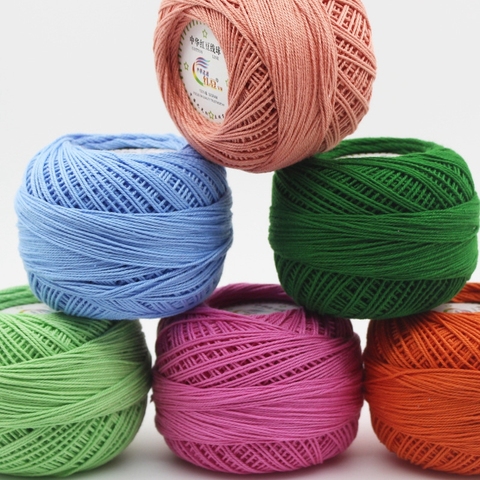 Fil de dentelle 100% de coton pour Crochet, fil peigné fin utilisant un Crochet de 2.5mm, 1 pièce = 50g 3 # ► Photo 1/6
