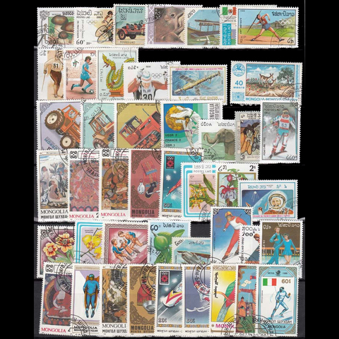 500 PCS Monde Large Utilisé et Unsed Timbres-poste Pour Collection timbres-poste vend stampel ► Photo 1/5