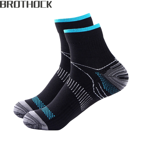 Brothock – chaussettes à Compression pour Fascia plantaire, absorbe la sueur, déodorant, respirantes, pour le sport ► Photo 1/6