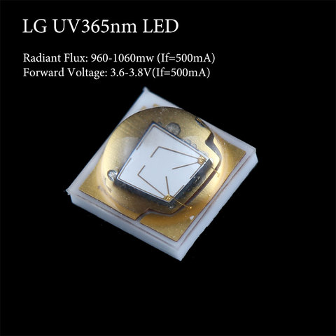 3W UV365nm LED sur 16mm panneau de cuivre, CUN66A1B ► Photo 1/5