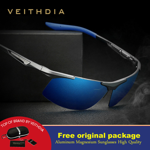 Veithdia – lunettes de soleil polarisées en aluminium et magnésium pour hommes, miroir de conduite, accessoires de lunettes ► Photo 1/6