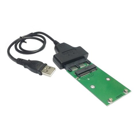 USB 2.0 à Mini PCI-E mSATA SSD à 1.8 
