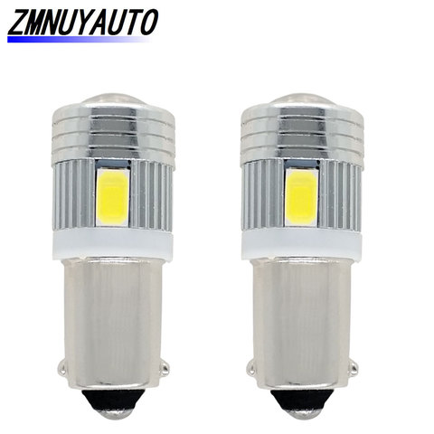 2 pièces LED T4W BA9S ampoule 65630 5730 SMD LED voiture intérieur plaque d'immatriculation lumière automobile lampe Auto 6000 K blanc 12 V ► Photo 1/6