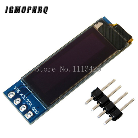 0.91 pouces 128x32 IIC I2C bleu/blanc OLED LCD affichage bricolage Module SSD1306 pilote IC DC 3.3V 5V pour PIC ► Photo 1/2