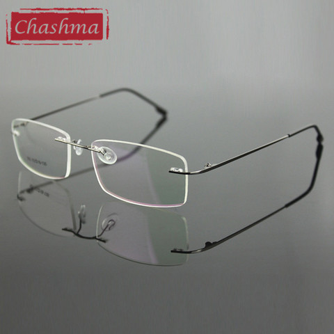 Chashma – lunettes en titane sans bords pour homme, monture optique Ultra légère pour la myopie ► Photo 1/1
