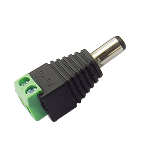Connecteur adaptateur Jack pour vidéosurveillance, 1 pièce, 2.1x5.5MM, prise mâle DC 12v pour bande lumineuse LED monochrome ► Photo 1/6