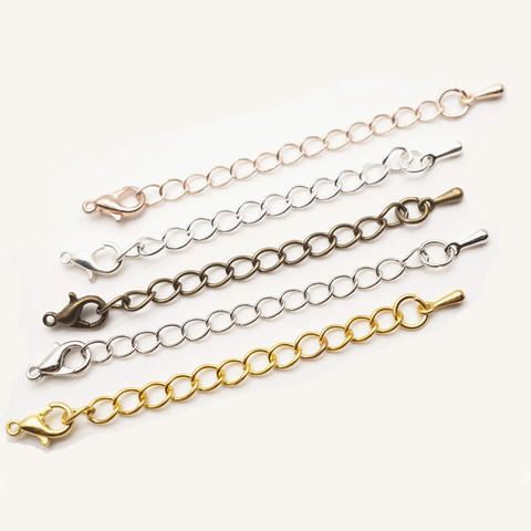 Bracelet chaîne de bijoux, 50/70mm, chaîne extensible, chaînes/queue, gouttes avec fermoirs à homard, découvertes HK141 ► Photo 1/6