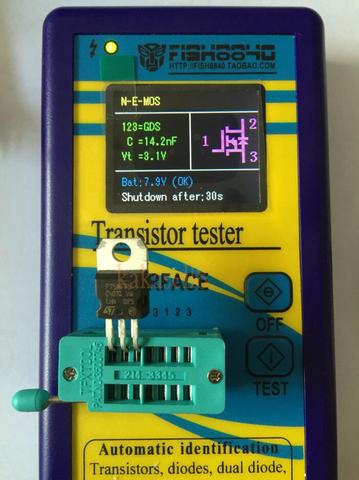 Nouveau testeur de composants Portable Transistor Diode capacité ESR compteur Mosfet NPN MPN Mos Inductance ► Photo 1/6
