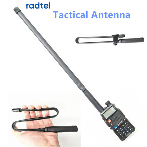 Radio Radtel Tactique Antenne SMA-Femelle Dual Band VHF UHF 144/430 mhz Pliable pour Baofeng UV-5R UV-82 UV5R pofung uv82 Talkie Walkie ► Photo 1/6