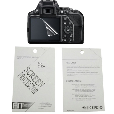 Film de protection d'écran de caméra souple, 2 pièces, pour Nikon D90 D7000 D3000 D3100 D7500 D3300 D3400 D3500 D5100 D5200 D5300 D7100 ► Photo 1/6
