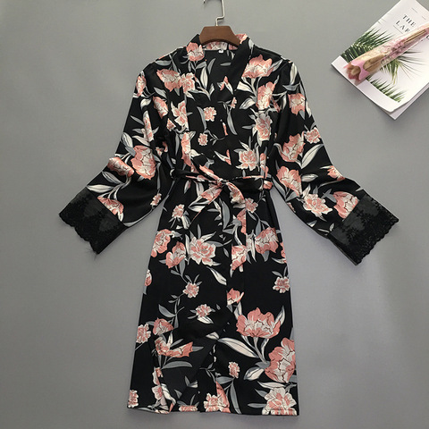 M-XL Robe de nuit d'été pour femmes, pyjama, vêtements de nuit, vêtements de maison, chemise de bain Kimono Sexy, chemises de nuit ► Photo 1/4