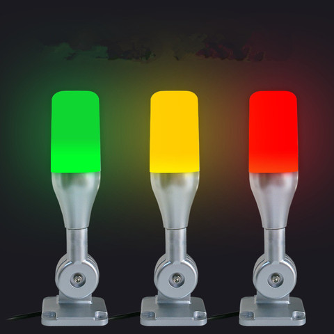 Lampe d'avertissement à Led pliable tricolore 1 couche 24V alarme tour, voyant d'avertissement pour CNC Machines, indicateur défectueux, lumière de sécurité ► Photo 1/6