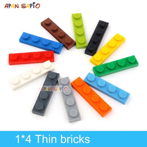 Briques de construction à figurines fines 1x4, à bricolage-même, taille éducative, créative, Compatible avec lego jouets en plastique pour enfants, 120 pièces ► Photo 1/6