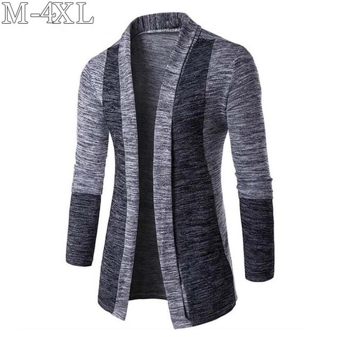 Pull à manches longues pour homme, Cardigan tricoté fin, Patchwork, haute qualité, décontracté, Slim, manteau, printemps, 2022 ► Photo 1/6