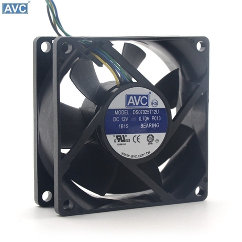 Pour AVC DS07025T12U 70mm 7025 DC 12 V 0.7A 4 broches PWM cpu pc ventilateur de refroidissement ► Photo 1/5