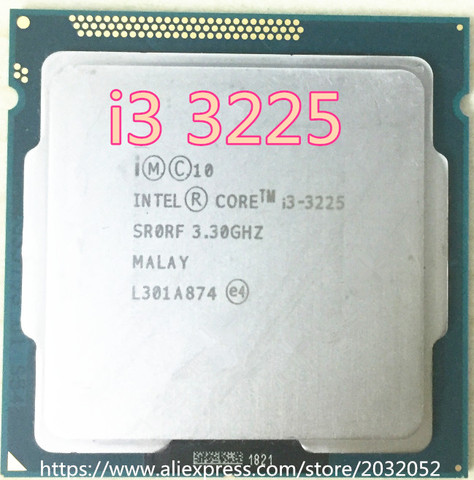 Processeur Intel Core i3-3225 i3 3225 3225, LGA1155, carte graphique HD 4000, Cache 3M, 3.30 GHz, pour ordinateur de bureau, livraison gratuite ► Photo 1/2