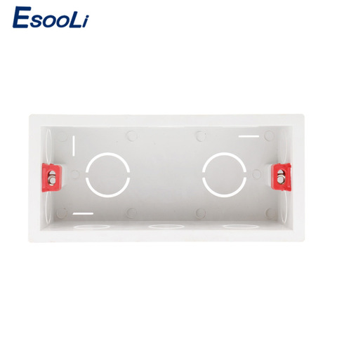 Esooli – boîte de montage interne, Super qualité, 144mm x 67.5mm, Cassette arrière pour interrupteur tactile et prise USB pour applique murale 154mm x 72mm ► Photo 1/6