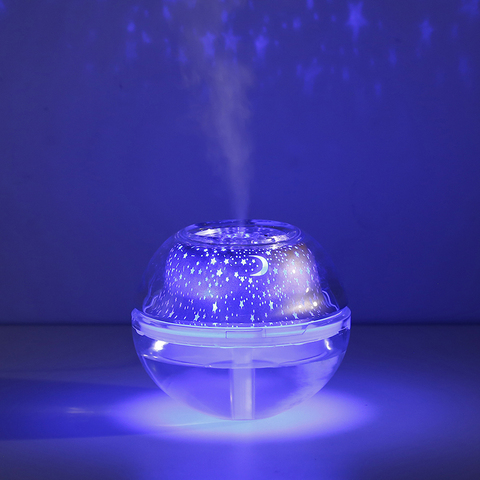 Humidificateur de lampe Star, diffuseur d'arôme USB de 500ML, brumisateur ultrasonique LED, veilleuse pour la maison ► Photo 1/6