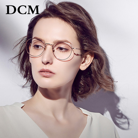 DCM – lunettes de lecture ovales en métal pour femmes, presbytes, verres clairs, lunettes optiques avec dioptrie 0 à + 4.0 ► Photo 1/6
