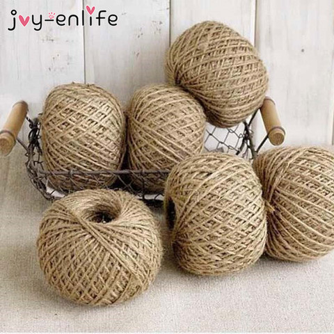 Ficelle de Jute décorative pour mariage, 30 mètres de Sisal naturel, étiquettes rustiques, artisanat en corde torsadée, événements, fête, 2mm, JOY-ENLIFE ► Photo 1/6