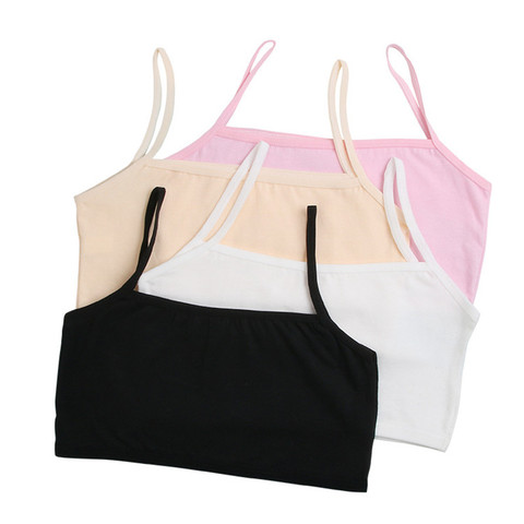 Sous-vêtement 100% coton pour enfants, débardeur couleur bonbon, sous-vêtement pour filles, Singlet bébé, Camisole, soutien-gorge, sous-vêtement de Sport ► Photo 1/6