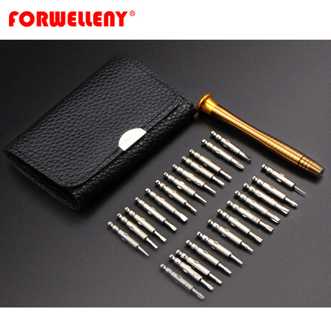 Jeu de tournevis 25 en 1 jeu d'outils de réparation de tournevis Torx trousse de premiers soins ouverture pour téléphone portable tablette PC magasin outils à main ► Photo 1/1