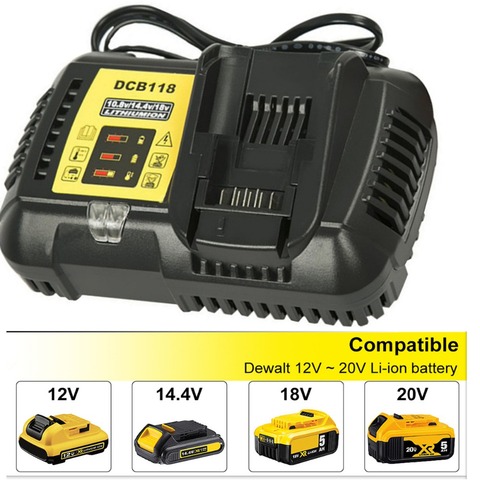 Dewalt – nouveau chargeur rapide 4,5a DCB118 DCB101 pour batterie Li-ion 12V 14.4V 20V, haute qualité ► Photo 1/6