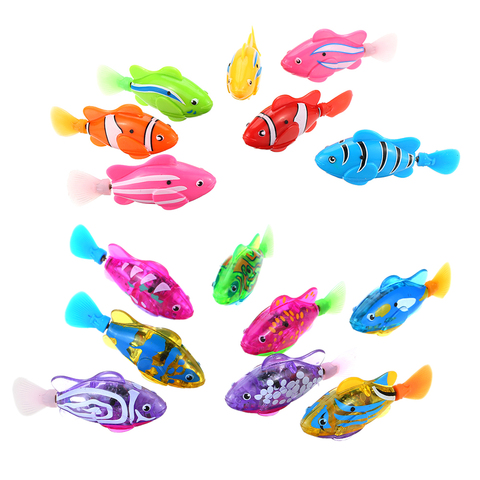 Nouveaux animaux de compagnie de poisson électroniques avec éclairage Flash Mini animaux de mer jouets de poisson de natation électrique pour enfants cadeaux poisson à piles ► Photo 1/6
