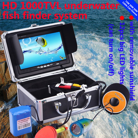 Caméra de pêche sous-marine 1000TVL, 15M, moniteur de caméra 7 