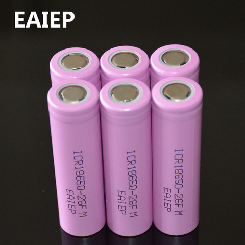 Batteries lithium à décharge ICR18650 26F, batterie d'alimentation pour cigarette électronique 100% 2600mAh, batterie d'alimentation mobile ► Photo 1/6