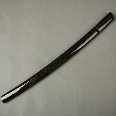 Fourreau en bois délicat et exquis pour épée de samouraï, or et noir, brillant, laqué, Katana japonais ► Photo 1/6