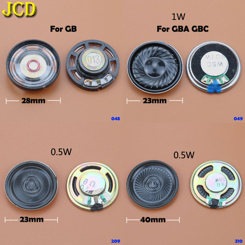 JCD 1 pièces 23 MM 28 MM 40 MM haut-parleur de remplacement haut-parleur pour nessa Game Boy couleur avance pour GBO GB GBC GBA haut-parleurs vidéo ► Photo 1/5