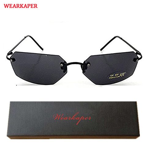 Wearkapper – lunettes De soleil Vintage sans bords, Protection UV, Matrix, Morpheus, film ► Photo 1/6