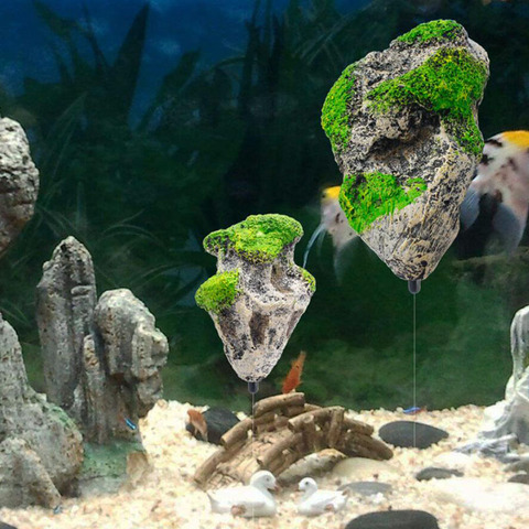 Roche flottante pour Aquarium de taille moyenne, pierre suspendue, décoration de pierre ponce flottante artificielle, roche volante ► Photo 1/1