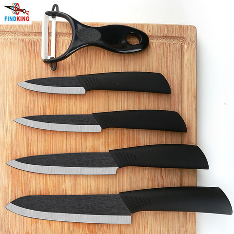FINDKING – ensemble de couteaux en céramique, lame noire en zircone 3 