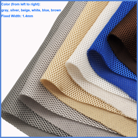 Tissu maille pour haut-parleur, anti-poussière, argent/rouge/blanc/bleu/noir/Beige/rose/marron/jaune ► Photo 1/6