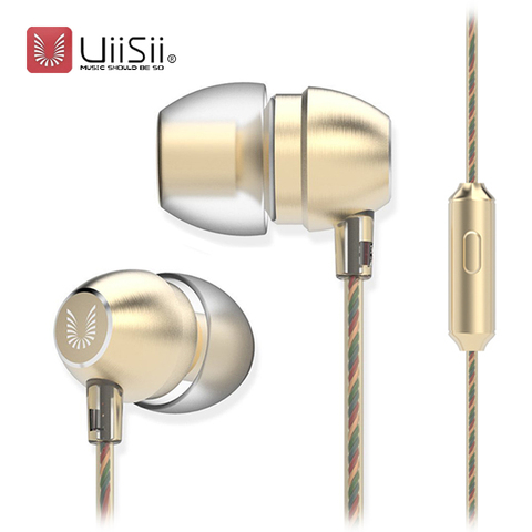 UiiSii HM7/HM6 In-ear écouteur métal Super basse stéréo casque avec Microphone 3.5mm pour iPhone /Samsung IOS Android téléphones ► Photo 1/6