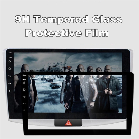 Protecteur d'écran de voiture, 10.1 pouces, Film de protection autocollant en verre trempé 9H, DVD, Navigation GPS ► Photo 1/6