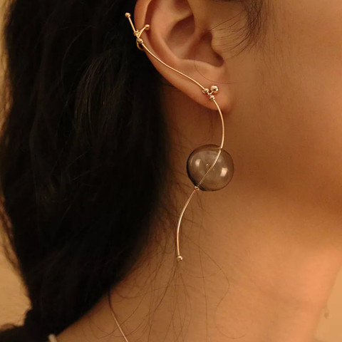 Boucles d'oreilles pour femmes, simples, en cuivre, boule de verre, Original, chaud, coréen, bijoux, Brincos, 2022 ► Photo 1/6
