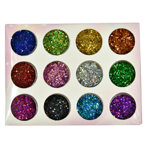 Poudre à paillettes caméléon Aurora, 12 pots/boîte, paillettes brillantes irrégulières pour Nail Art, flocons holographiques, décorations de manucure DIY ► Photo 1/5