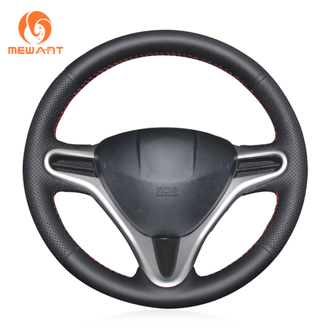 Mevouloir – housse de volant de voiture en cuir artificiel, noir, pour Honda Jazz 2008 – 2014 City 2009-2013 2010 2011 2012 ► Photo 1/1