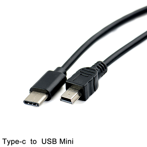 USB type-c 1pc à Mini USB câble USB-C mâle à mini-b mâle convertisseur adaptateur plomb câble de données 30cm ► Photo 1/4