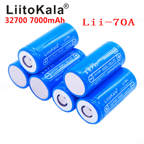 LiitoKala – batterie rechargeable lifepo4, cellule 5C, décharge, pour alimentation de secours, lampe de poche, Lii-70A 32700 3.2v 7000mAh ► Photo 1/6