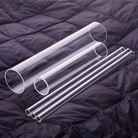 Tube en verre borosilicate, O.D., 1 pièce 65mm,Thk. 2.5mm/3.5mm/4.8mm,L. Tube en verre résistant aux hautes températures, 80mm/100mm ► Photo 1/3