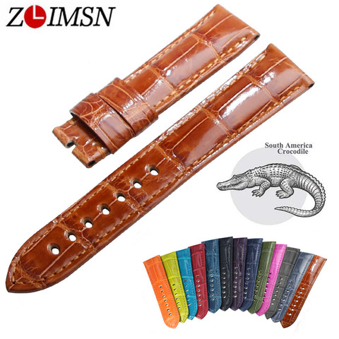 ZLIMSN – bracelet en alligator de luxe, 12 couleurs, taille personnalisée, Original, pour Panerai, Radiomir, luminor, submersible ► Photo 1/6